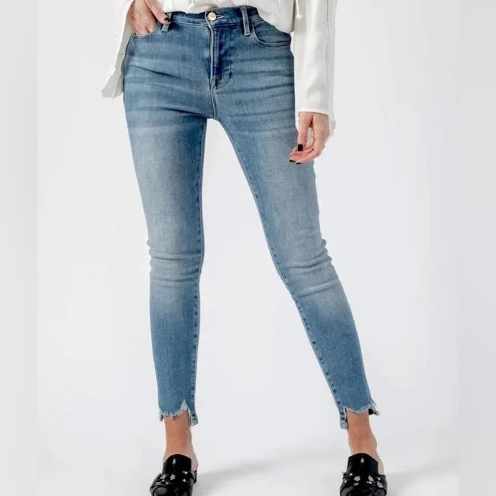 Frame Le High Skinny Step Fray Hem Jeans • Prizzi